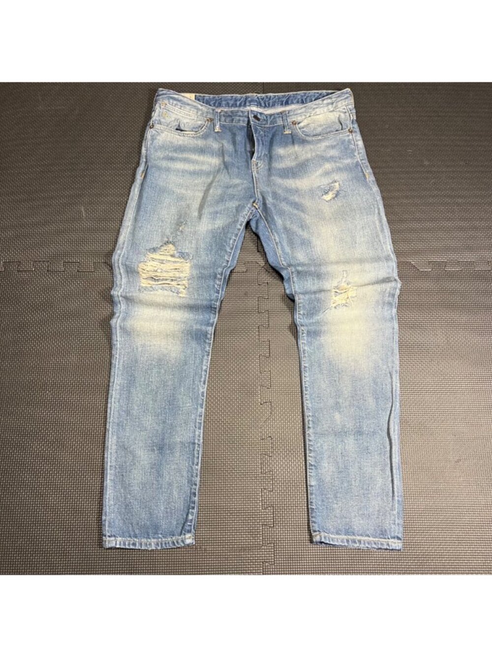 Polo Ralph Lauren Mens Distressed Light Wash Denim Jeans Slim Fit Size 29 100% C - Picture 2 of 5